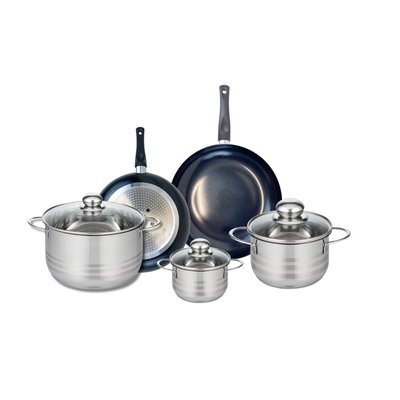 Set de 2 poêles 20 et 24 cm et 3 faitouts Prima Brillant ELO