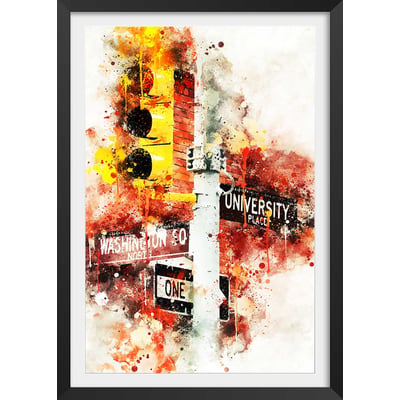 Affiche traffic lights university place HEXOA