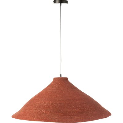 Suspension en jonc de mer terracotta pour salon chaleureux RECOLLECTION