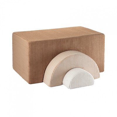 Pouf enfant ludique velours côtelé RAINBOW WIGIWAMA