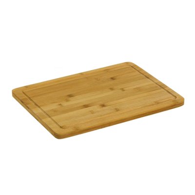 Planche à découper rectangulaire avec rainure en bambou 40x30cm WADIGA