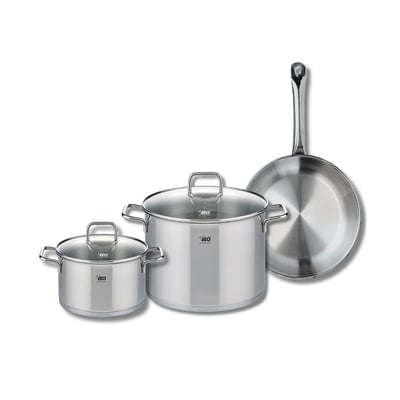 Batterie 1 poêle 28cm + 2 faitouts 20/26cm PROFI CITRIN ELO