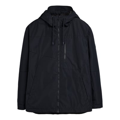 Imperméable bleu marine uni zippé à l'avant avec un col à capuche TEDDY SMITH
