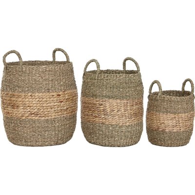 Panier jacinthe d'eau naturel style tropical pour rangement élégant RECOLLECTION
