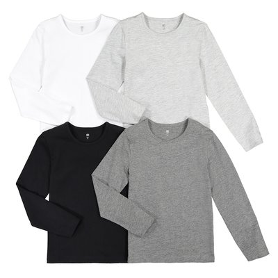 Комплект из четырех однотонных маек LA REDOUTE COLLECTIONS