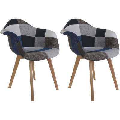 Fauteuil scandinave Patchwork (Lot de 2) CMP
