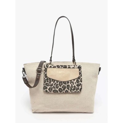 Cabas Mix leopard coton MINIPRIX