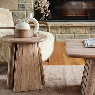 Bout de canapé en bois recyclé FSC NELSON PIER IMPORT