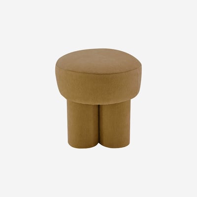 Petit pouf en tissu velours texturé OROLI HABITAT