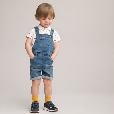 Jeans-Latzshorts, bedruckt LA REDOUTE COLLECTIONS