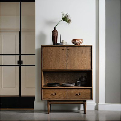 Petit buffet vintage en bois de chêne BRADFORD PIER IMPORT