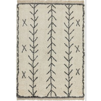 Tapis style berbère à franges effet laine DIKO NOVATREND