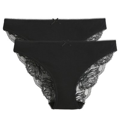 Lot de 2 slips en dentelle LA REDOUTE COLLECTIONS