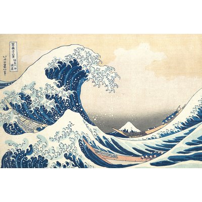 Tableau reproduction d'art La vague de Kanagawa par Hokusai HEXOA