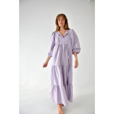 Robe longue vichy col V GABRIELA MINDTRAVELER
