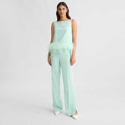 Pantalon avec fente vert menthe LIU JO