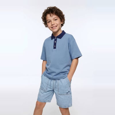 Polo manches courtes uni en coton BIO GOTS MONOPRIX