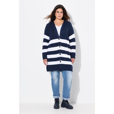 Cardigan rayé à bords roulottés ULLA POPKEN