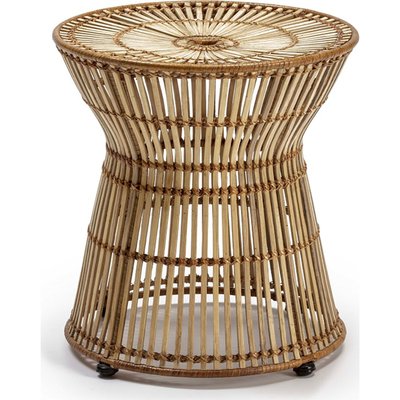 Table d'appoint osier naturel et métal  style bohème chic RECOLLECTION