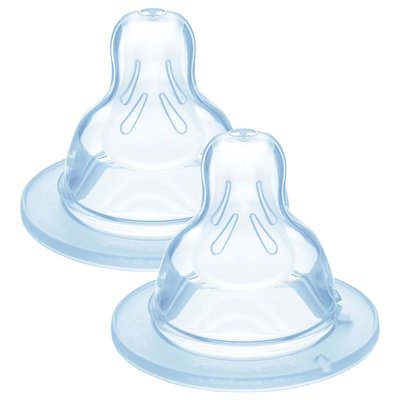 Lot de 2 tétines silicone débit 2 MAM