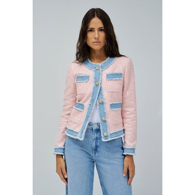 VESTE EN TWEED À PAILLETTES SALSA JEANS