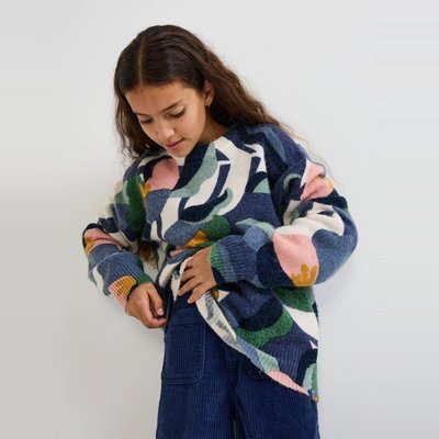 Pull imprimé fleurs MONOPRIX