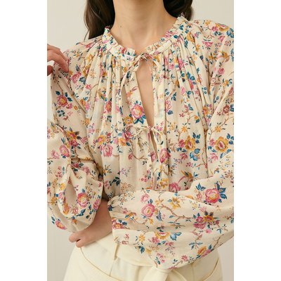 Blusa stampata, maniche lunghe, NICOLIANA LOUISE MISHA
