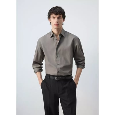 Chemise en mélange coton-lyocell coupe relaxed MANGO MAN