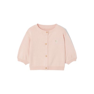 Cardigan basics en tricot broderie coeur VERTBAUDET