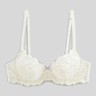 Soutien-gorge corbeille balconnet CAMILLE en dentelle avec fils métallisés MONOPRIX