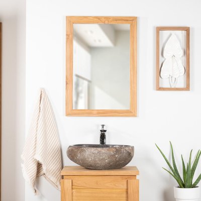 Miroir en teck massif rectangle 70x50 WANDA COLLECTION