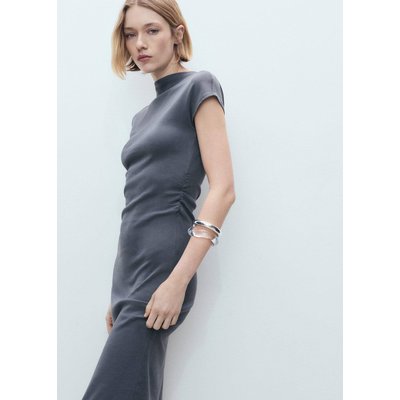 Robe midi détail drapé MANGO