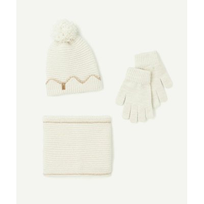 Ensemble bonnet, gants et snood TAPE A L'OEIL