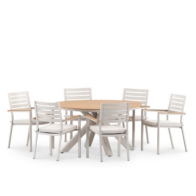 Salon de jardin, 6 chaises, OSAKA DEFORA HOME