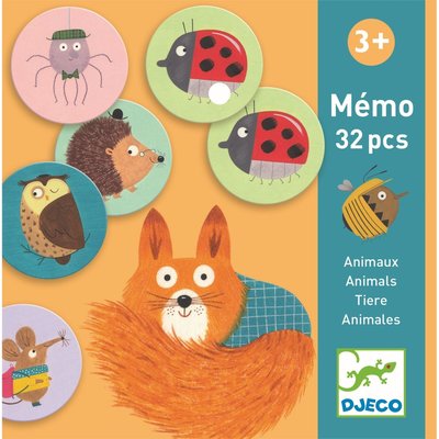 Mémo Animaux 32 pièces DJECO