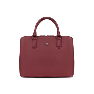 Sac à Main Bordeaux Et Noir En Cuir D'agneau Matelassé - Bride - Occasion Très Bon état