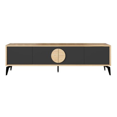 Meuble TV 4 portes avec pieds en métal L180 cm - VAE CALICOSY