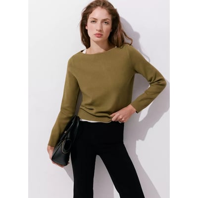 Pull-over maille fine col bateau MANGO