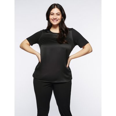 T-shirt avec devant en satin et dos en jersey FIORELLA RUBINO