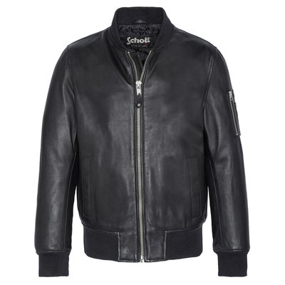Blouson bomber MA-1, cuir d'agneau SCHOTT