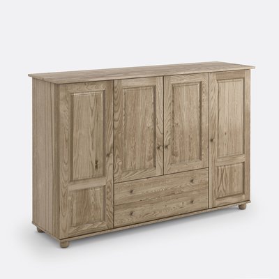 Armoire pin massif Redmond, penderie lingère SO'HOME
