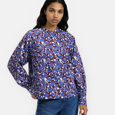 Hemd mit Mao-Ausschnitt, Blumendruck, lange Ärmel LA REDOUTE COLLECTIONS