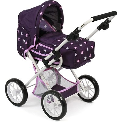 Poussette combinée Leni Étoiles Violet pour poupée BAYER CHIC 2000