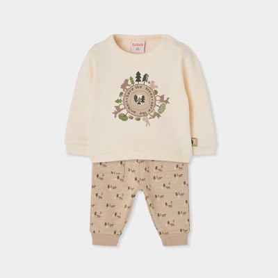 Ensemble maille bébé garçon imprimé animaux BOBOLI