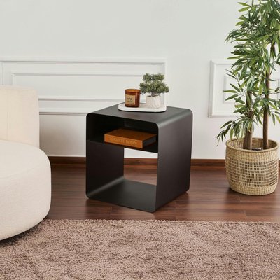 Table d’appoint design métal noir – forme cube SFAX PIER IMPORT