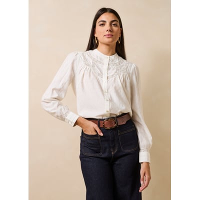 Chemise en jacquard manches longues LA FEE MARABOUTEE