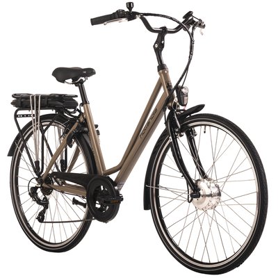 Vélo de ville électrique Femme 28'' Optima Basic Marron 7 vitesses KS