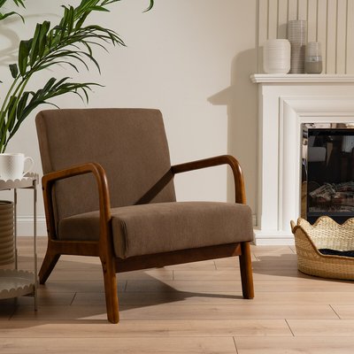 Mid Century Curved Corduroy Chair SO'HOME