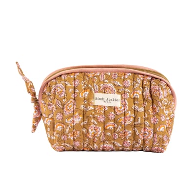 Trousse maquillage en coton matelassé BINDI ATELIER