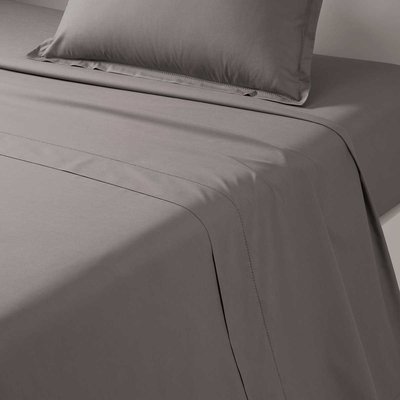 Drap plat en percale de coton vert, ALCOVE OLIVIER DESFORGES